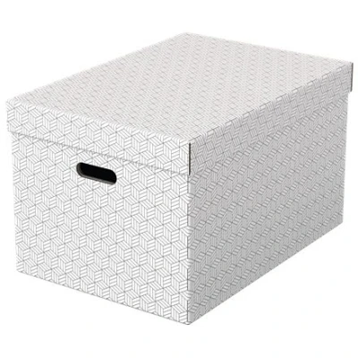Afbeelding van Esselte Home Opbergdoos, Ft 35,5 X 51 30,5 Cm, Wit, Pak Van 3 Stuks Archiefdoos