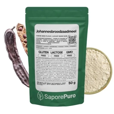 Afbeelding van Saporepuro Johannesbroodpitmeel 50 gr Ideaal voor ijs en sorbets