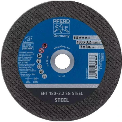 Afbeelding van Pferd Sg Steel 61326222 Doorslijpschijf Recht 180 Mm 22.23 25 Stuks