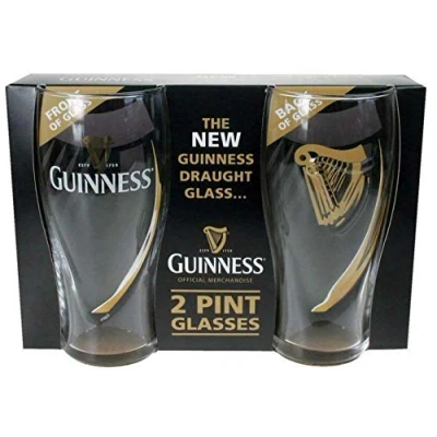 Afbeelding van Guinness Logo, uniseks, bierglas, transparant, glas, 0,5 l