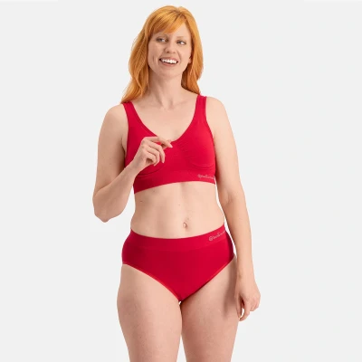 Afbeelding van Bamboo Basics 3 PACK Seamless FULL Slip, Dames, Maat: Medium, Red