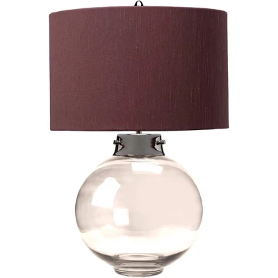 Afbeelding van Elstead Lighting LED Tafellamp Kara 1X E27 Max 60W Polished Nickel Smoke Glass