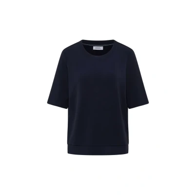Afbeelding van Cecil Softes Touch Tshirt basic, Dames, Maat: Small, Blau