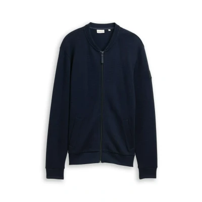 Afbeelding van TOM Tailor Sweater met rits, Heren, Maat: XL, Sky captain blue