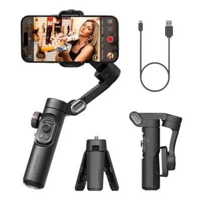 Afbeelding van AOCHUAN Gimbal Stabilizer voor iPhone, 3 assige smartphone, opvouwbaar, met Focus, Wheel TikTok, YouTube, vlog stabilisator iPhone en Android XE