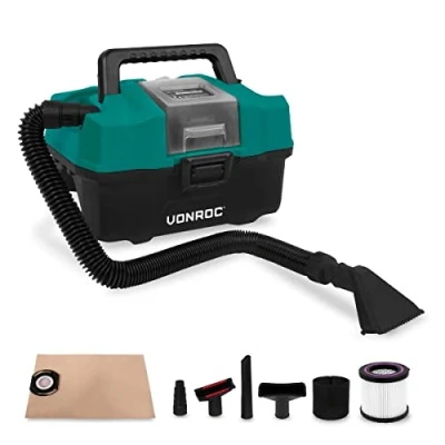Afbeelding van VONROC Compacte alleszuiger 20V Incl. Diverse accessoires excl. accu en snellader