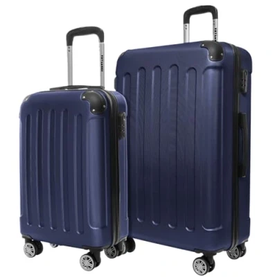 Afbeelding van TRVLMORE Kofferset 2 Delig Reiskoffer Set 38L Handbagage + 110L Ruimbagage Donkerblauw