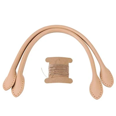 Afbeelding van 2 stuks Tas Handvatten Riemen Lederen Handvat Schoudertas Riem Vervanging voor Accessoires(Beige)