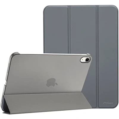 Afbeelding van ProCase Hoes voor 2022 10,9 inch iPad 10. Generation 10 Case model A2696 A2757, lichte dunne harde beschermhoes Smart Folio Cover compatibel met generatie 2022, grijs