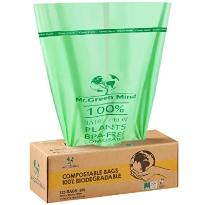 Afbeelding van Mr. Green Mind 100% biologische afvalzakken 20 liter 125 stuks biologisch afbreekbare Incl. dispenser