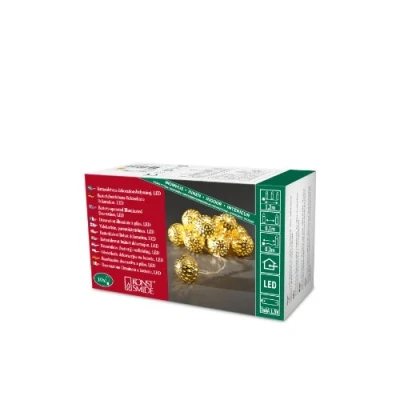 Afbeelding van Konstsmide 3157 803 Motieflichtketting met batterijen Bollen Binnen werkt op Aantal lampen 10 LED Warmwit Verlichte lengte: 0.9 m