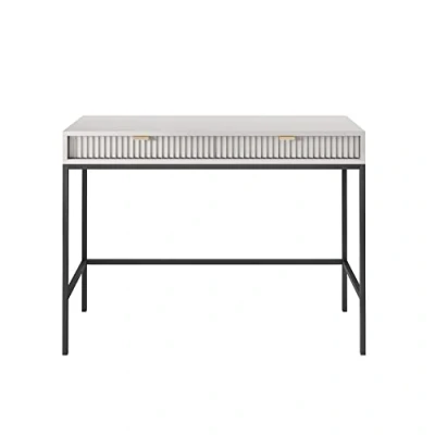 Afbeelding van Selsey VELLORE Kaptafel/bureau 104 cm (grijs)