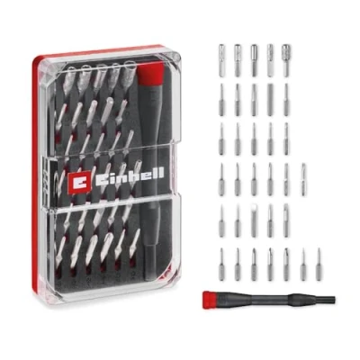 Afbeelding van Einhell 115010 Bitset 33 delig Gamebit, T profiel, Tri Point, Plat, Triangle, Kruiskop Phillips, Pentalobe Incl. bithou