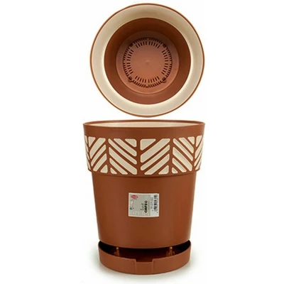 Afbeelding van Zelfwaterende bloempot Stefanplast Orfeo Terra cotta Plastic 29 x cm (6 Stuks)