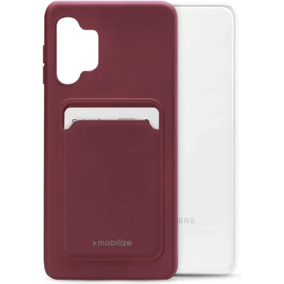 Afbeelding van Mobilize Rubber Gelly Card Case Samsung Galaxy A13 4G Matt Bordeaux