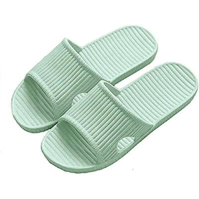 Afbeelding van APIKA Dames en Heren Antislip Slip on Slippers Binnengebruik Buitengebruik Bad Sandaal Zacht Schuim Zool Zwembad Schoenen Huis Thuis Glijbaan (38/39 EU, Groen)