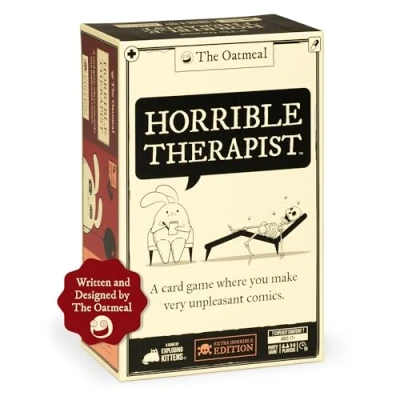 Afbeelding van Horrible Therapist: Extra Edition by Exploding Kittens 3 8 Players Ages 17+ 15 Minutes to Play Explicit Comic Building Game Party Game, Family Night, Adult Card