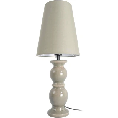Afbeelding van Lucande Tafellamp 1licht Keramiek, Textiel H: 63.1 cm E27 groen