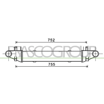 Afbeelding van Intercooler, inlaatluchtkoeler PRASCO ME029N003