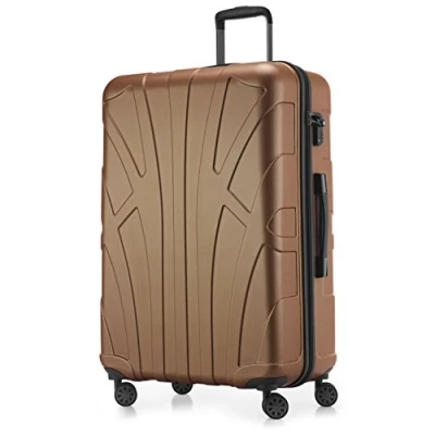 Afbeelding van Suitline grote harde koffer trolley, reiskoffer check in bagage, TSA, 76 cm, ca. 86 liter, 100% ABS mat cappuccino