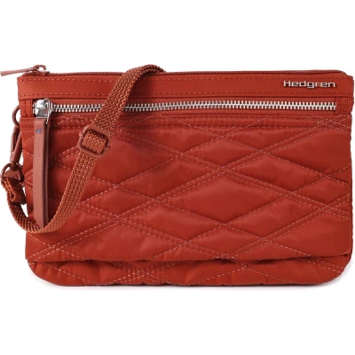 Afbeelding van Hedgren Schoudertas Inner City Emma Crossover 3 CMPT RFID New Quilt Brandy Brown Donkerrood