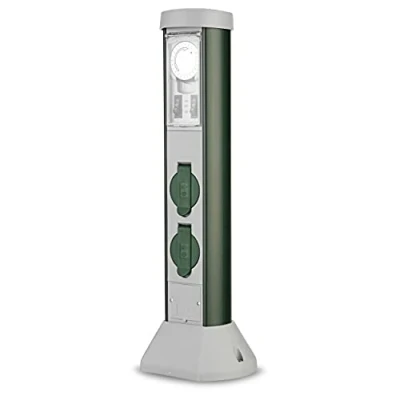 Afbeelding van REV GreenCraft, 0068206261, tuinstopcontacten, H52 cm, kabel 10 m, timer, IP44, groen