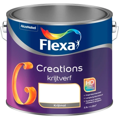 Afbeelding van flexa creations muurverf krijt early dew 2.5 ltr