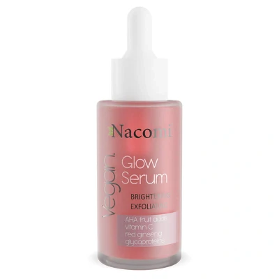 Afbeelding van Nacomi Glow Serum Brightening and Exfoliating with AHA fruit acids red ginseng 30ml.