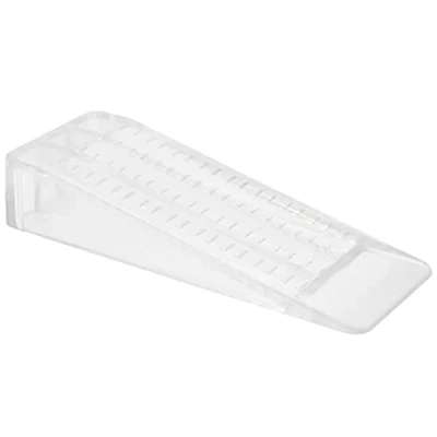 Afbeelding van WAGNER Deurspie STANDARD CLEAR 80 x 30 15 mm, van hoogwaardig transparant kunststof, om onder te schuiven, fixeert de deur, beschermt deur en wand 15690501