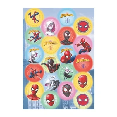 Afbeelding van Dekora, Spiderman, Mini Cupcakeschijfjes, Eetbare Decoraties voor Cupcakes, Koekjes en Muffins, Perfecte Feestbenodigdheden, 3,4 CM