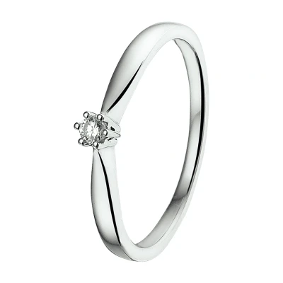 Afbeelding van Trendjuwelier huiscollectie Ring Diamant 0.05ct H SI Witgoud
