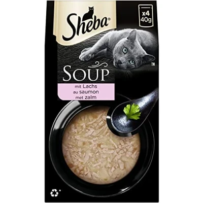 Afbeelding van 40x 40g Multipack Sheba Classic Soup Fresh Zakjes met Zalm Kattenvoer Nat