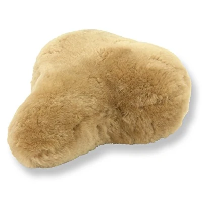 Afbeelding van Reissner Lammfelle Fietszadelhoes, lamsvacht (FSB A 2), lichtbruin, camel, 30 x 25 cm