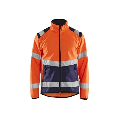 Afbeelding van Blaklader Softshell Jas Hi vis Klasse 2 4877 ORANJE/MARINEBLAUW MT S