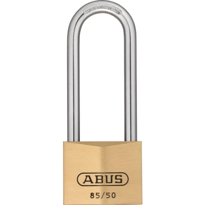 Afbeelding van Abus 85/50HB80 messing hangslot met hoge beugel verschillend sluitend 50 mm