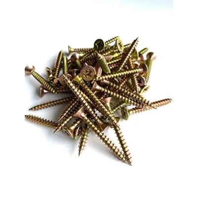 Afbeelding van ForgeFix Multifunctionele schroeven met enkele schroefdraad 4,5 x 30 mm Zinkgeel gepassiveerd Doos 200