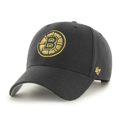 Afbeelding van &#039;47 Boston Bruins NHL Metallic Most Value P. Zwart Verstelbare Snapback Pet