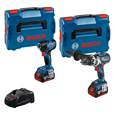 Afbeelding van Bosch Blauw GSB 18V 110 Accuklopboor + GDR 210 C slagschroevendraaier 5,0Ah Li Ion in L BOXX 0615990N2V