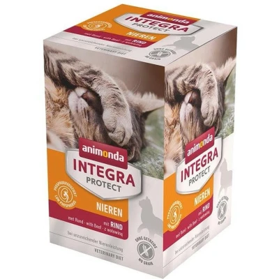 Afbeelding van 6x100g Protect Adult Nieren Schaaltje Rund animonda Integra Kattenvoer