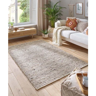 Afbeelding van Wollen Vloerkleed Thora Bruin/grijs 130x190 Cm