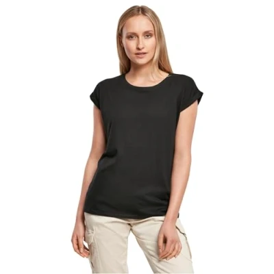 Afbeelding van Build your Brand Ladies&#039; Extended Shoulder Tee BY021 Black XL
