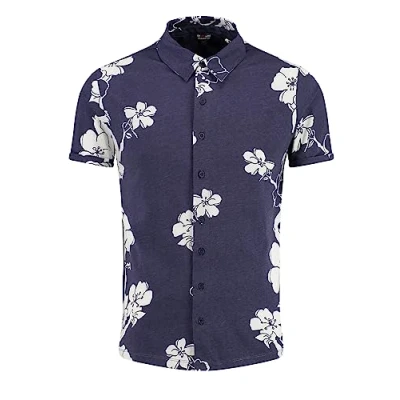 Afbeelding van KEY LARGO MSH Mauritius Overhemden met korte mouwen voor heren, Navy (1200), S