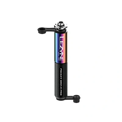 Afbeelding van Lezyne Pocket Drive Pro Handpomp Fietspomp Tot 11 bar ABS Flex Hose Presta en Schrader ventielen Aluminium Neo metallic/Zwart