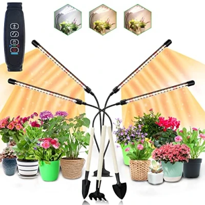 Afbeelding van COKOLILA plantenlamp, 80 LED&#039;s plant licht full spectrum 3000k 5000k 660nm groeien met timer, 10 niveaus, 3 modi voor kamerplanten groenten