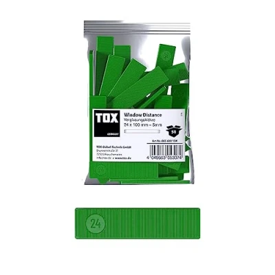Afbeelding van TOX Raamafstandsbeglazing, afstandsblokken van kunststof, belastbaar tot 3 ton, polypropyleen, 24 x 100 5 mm, 1 zak, 50 stuks, 065600104