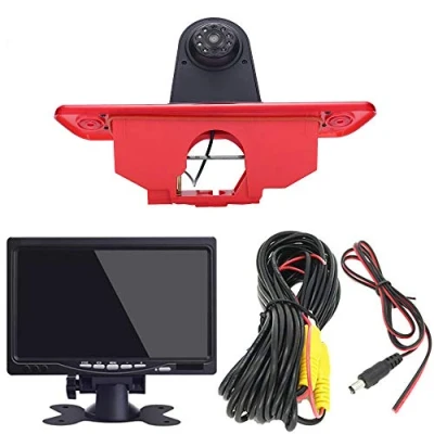 Afbeelding van 7 inch TFT LCD scherm auto monitor + in 3e remlicht achteruitrijcamera transportster voor Peugeot Expert 2007 2016/Fiat Scudo 2016/Citroen Jumpy 2016