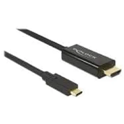 Afbeelding van Delock 85291 Kabel USB Type C male &gt; HDMI (DP Alt Mode) 4K 60 Hz 2 m zwart