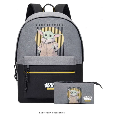 Afbeelding van Star Wars The Mandalorian rugzak 43 cm 2 vakken Grote Laptop vak a4 map formaat