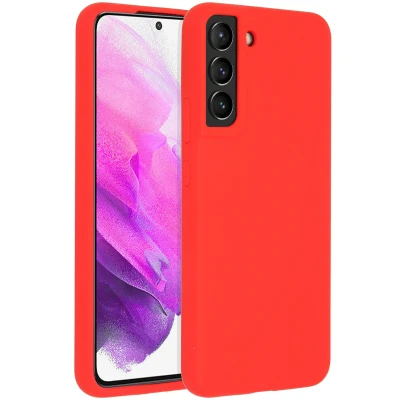 Afbeelding van Samsung Galaxy S22 Plus Hoesje Siliconen en TPU (zacht) Accezz Softcase/Backcover Rood Telefoonhoesje
