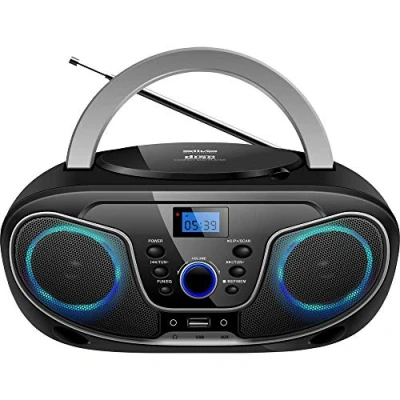 Afbeelding van Silva Schneider MPC 19.4 USB Radio/CD speler VHF (FM) AUX, CD, Zwart, Zilver